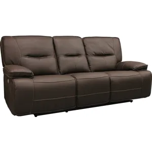 Spartacus Chocolate Power Reclining Sofa and Two Recliners