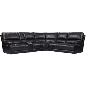 Whitman Verona Coffee - Powered By Freemotion 6 Piece Modular Power Reclining Sectional with Power Adjustable Headrests