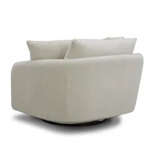 Boomer Utopia Sand Large Swivel Chair with 2 Toss Pillows Two Pack