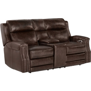 Hensley Smooth Espresso Power Loveseat