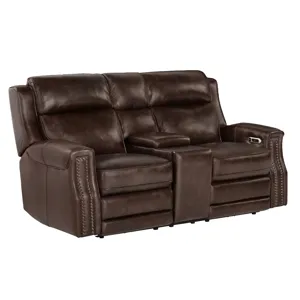 Hensley Smooth Espresso Power Reclining Sofa Loveseat and Recliner
