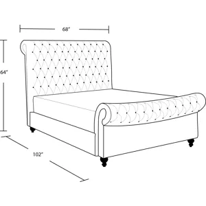 Jackie Crepe Queen Bed
