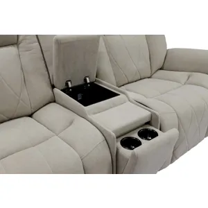Ian Luxe Mocha 7 Piece Modular Zero Gravity Power Reclining Sectional