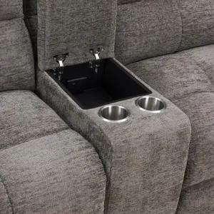 Buster Cabot Stone Manual Reclining Sofa and Loveseat