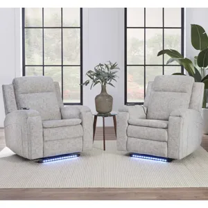 Armstrong Southampton Shore Power Recliner with Heat Massage and Auto-Glide Two Pack