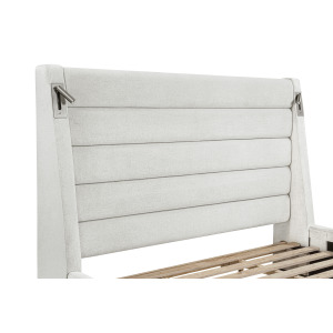 Giorgio Dreamy Linen Queen Headboard with Speakers and Lights