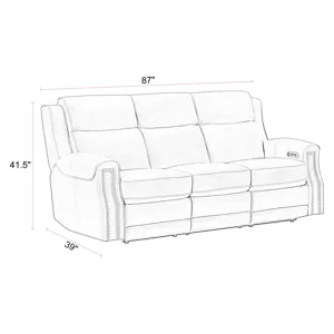 Hensley Marina Dream Power Reclining Sofa Loveseat and Recliner