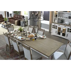 Americana Modern Dining 88 inch Trestle Extendable Dining Table