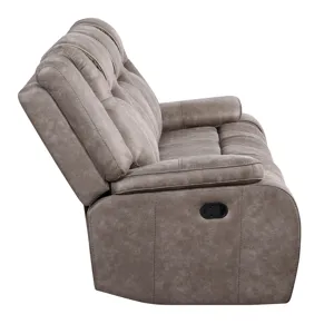Blake Desert Taupe Manual Reclining Sofa and Loveseat