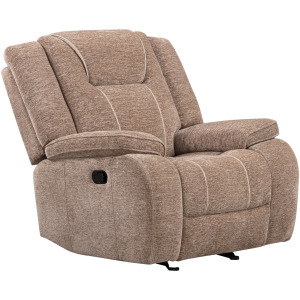 Bruno Plush Tobacco Manual Glider Recliner