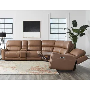 Hancock Apple Cider 6 Piece Zero Gravity Power Reclining Sectional with Power Adjustable Headrests