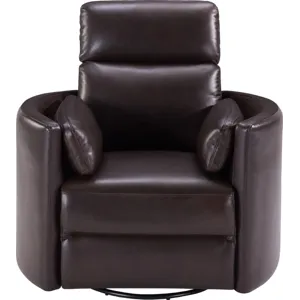 Radius Florence Brown - Powered By Freemotion Cordless Power Swivel Glider Recliner Two Pack