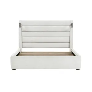 Giorgio Dreamy Linen Queen Bed with Speakers