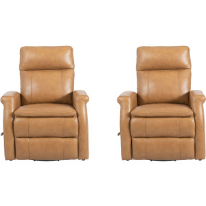 Bristol Russet Swivel Glider Recliner Two Pack
