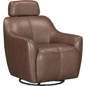 Miles Renaissance Tobacco Swivel Gliding Accent Chair