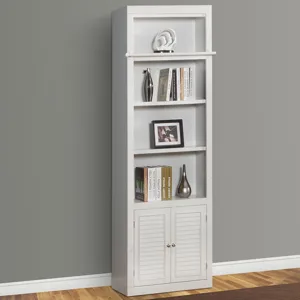 Boca 6 Piece Library Wall with Corner Bookcases