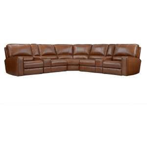 Rockford Verona Saddle 7 Piece Modular Power Reclining Sectional with Power Adjustable Headrests