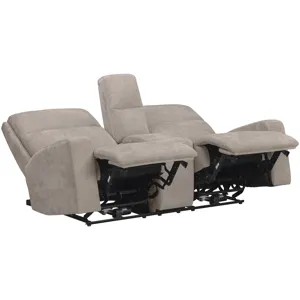 Traxton Jasper Taupe Power Zero Gravity Tilt Console Loveseat P3