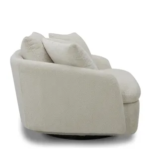 Boomer Utopia Sand Large Swivel Chair with 2 Toss Pillows Two Pack