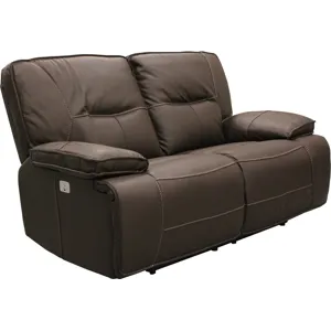Spartacus Chocolate Power Reclining Sofa and Loveseat