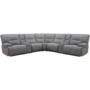 Gladiator Sky 7 Piece Modular Power Zero Gravity Reclining Sectional with Power Adjustable Headrests