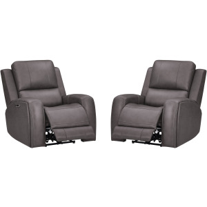 Belmont Autumn Fog Zero Gravity Power Recliner P3 Two Pack