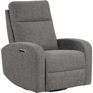 Thriller Natural Beauty Grey Power Swivel Glider Recliner Two Pack