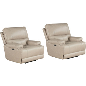 Whitman Verona Linen - Powered By Freemotion Cordless Power Recliner Two Pack