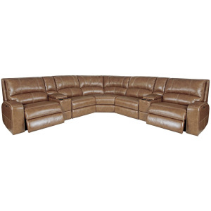 Swift Bourbon 7 Piece Modular Power Reclining Sectional with Power Adjustable Headrests