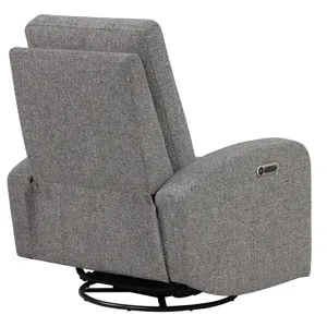 Thriller Natural Beauty Grey Power Swivel Glider Recliner Two Pack