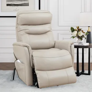 Gemini Softy Ivory Power Lift Recliner with Articulating Headrest Two Pack