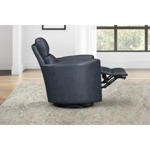Radius Vintage Navy Power Swivel Glider Recliner