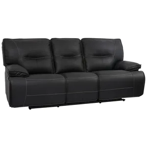 Spartacus Black Power Reclining Sofa and Two Recliners