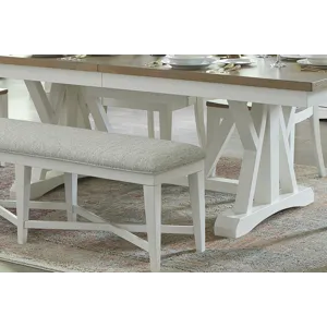 Americana Modern Dining 88 inch Trestle Extendable Dining Table