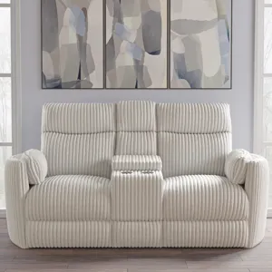 Radius Mega Ivory Power Reclining Sofa Loveseat and Recliner
