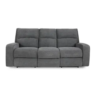 Polaris Bizmark Grey Power Reclining Sofa and Loveseat