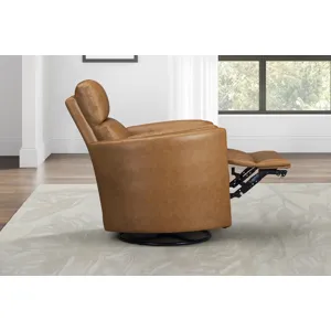 Radius Vintage Caramel Swivel Power Glider Recliner Two Pack