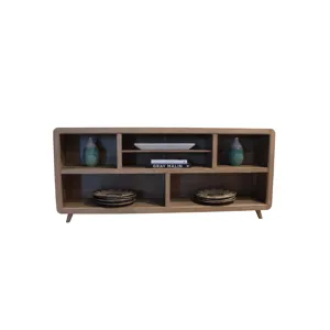 Escape Dining 54 Inch Round Table with Console and 4 Ladderback Chairs