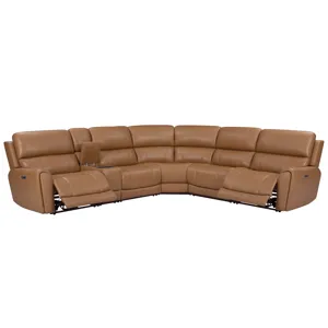 Hancock Apple Cider 6 Piece Zero Gravity Power Reclining Sectional with Power Adjustable Headrests