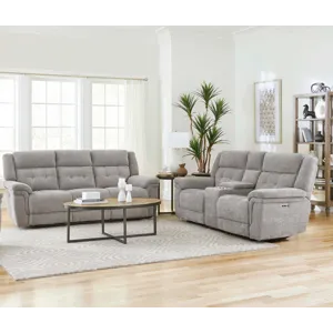 Richland Bristol Grey Power Reclining Sofa and Loveseat