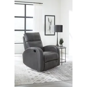 Devin Pebble Grey Manual Recliner