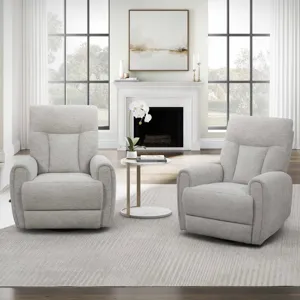 Natalia Thunderstorm Manual Swivel Glider Recliner Two Pack