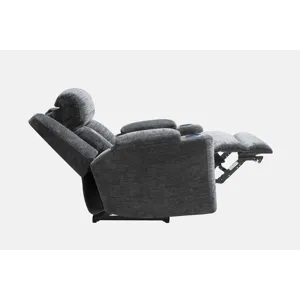Dalton Lucky Charcoal Power Reclining Sofa Loveseat and Recliner