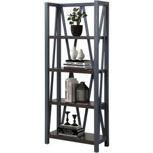 Americana Modern Denim Etagere Bookcase