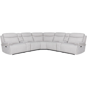 Alpine Airy Snow 7 Piece Zero Gravity Power Reclining Sectional with Power Adjustable Headrests