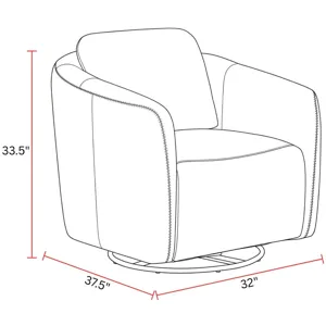Dante Renaissance Ivory Swivel Glider Accent Chair