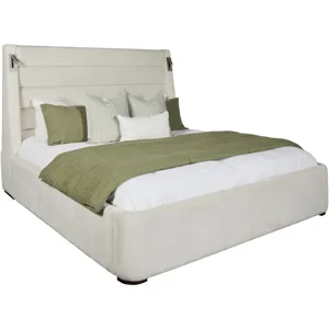 Giorgio Dreamy Linen Queen Bed with Speakers