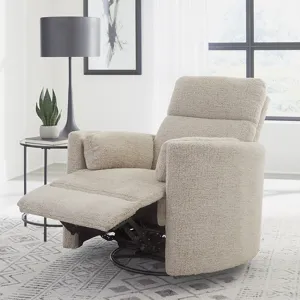 Radius Burlap Manual Swivel Recliner Two Pack