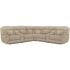 Dalton Lucky Fawn 7 Piece Modular Power Reclining Sectional with Power Adjustable Headrests