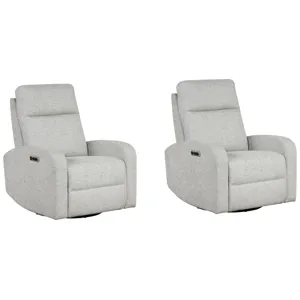 Thriller Natural Beauty Multi Power Swivel Glider Recliner Two Pack